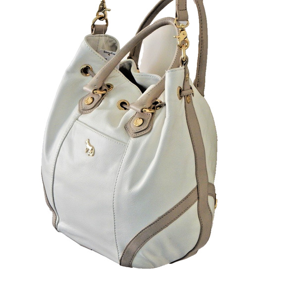 NWT EMMA FOX JUNO Leather Satchel Shoulder Handbag White NEW - Picture 9 of 16